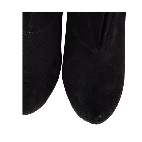 G by Guess Tarrah-SS Black Multi Fabric Faux Suede Booties Lace Up Design Sz 9 - Picture 7 of 7